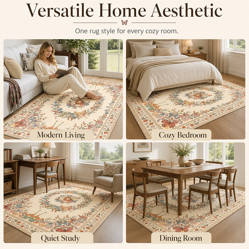 🌸 Your floor is naked. It's begging for this rug. Vintage floral print, cloud-soft velvet, and a pattern that makes any room feel complete. 😌✨