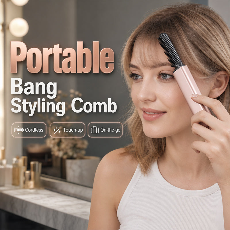 ⏳🔥¡50 % DE DESCUENTO POR TIEMPO LIMITADO! ⏰ ✨Mini Moldeador de Cabello Inalámbrico Portátil con Peine – Más Volumen y un Aspecto Natural con Más Cuerpo