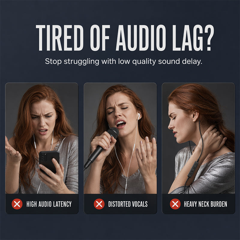 Auriculares Bluetooth Karaoke con Clip de Solapa Seguro