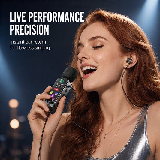 Auriculares Bluetooth Karaoke con Clip de Solapa Seguro