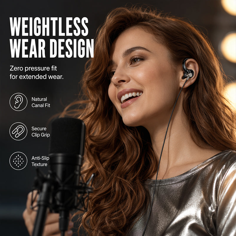 Auriculares Bluetooth Karaoke con Clip de Solapa Seguro