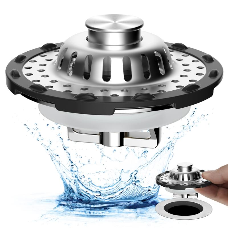 🔪 ¡50% DE DESCUENTO! 🍳 Colador de Fregadero de Cocina en Acero Inoxidable – Duradero, antiolor y fácil de limpiar – Ideal para escurrir frutas, verduras y pasta 💧