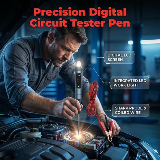 🔧 ¡50% DE DESCUENTO! ⚡ Pluma Probadora de Circuitos Automotrices Digital – Detección precisa, pantalla fácil de leer y segura – Perfecta para diagnóstico y reparación eléctrica de autos 🚗