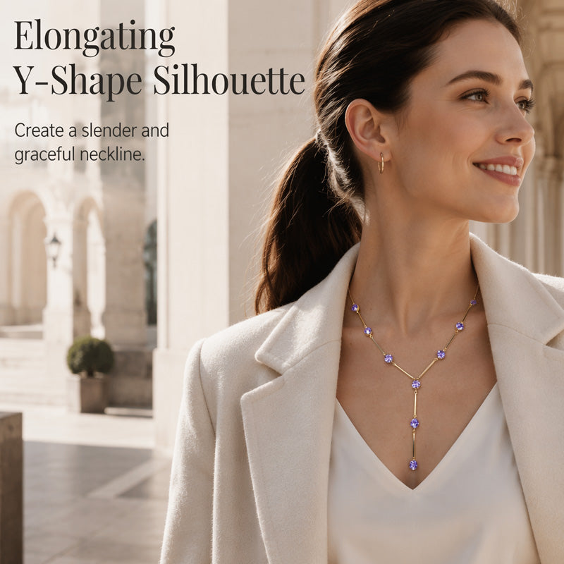 📢📢¡50% DE DESCUENTO!! ⏰Collar Colgante Elegante en Forma de Y para Mujer