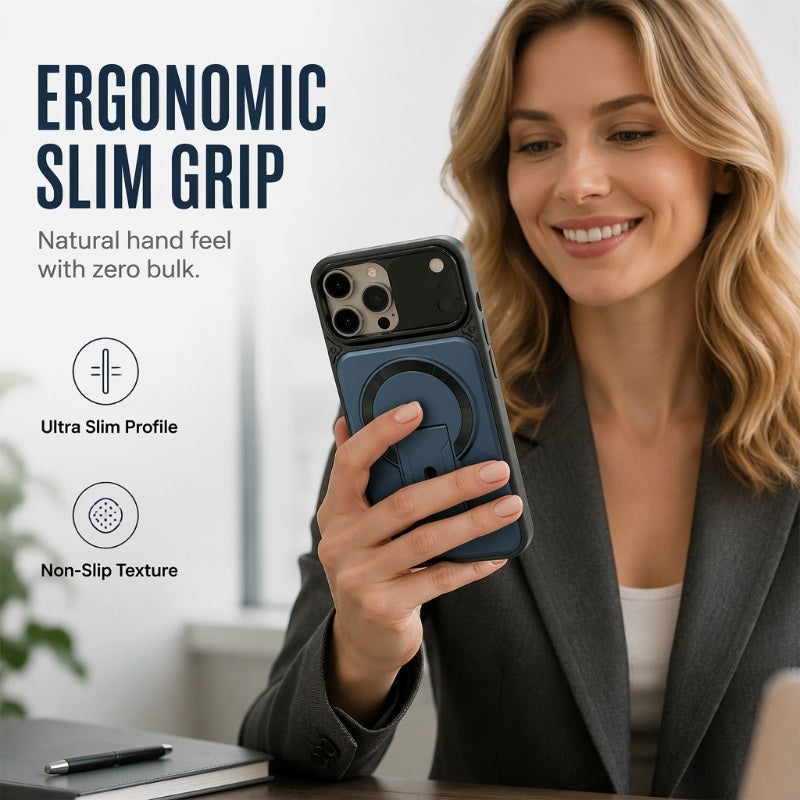 🚨 Final Chance Sale ⏳Magnetic Phone Case with Flip Lens Cover & Kickstand