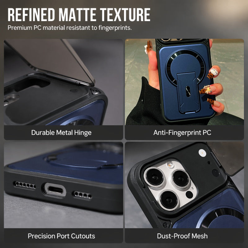 🚨 Final Chance Sale ⏳Magnetic Phone Case with Flip Lens Cover & Kickstand