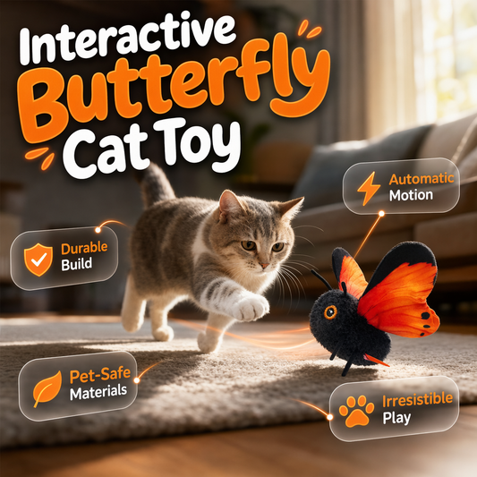 ⏳Oferta por Tiempo Limitado⏰Juguete Mariposa con Sensor Inteligente para Gatos
