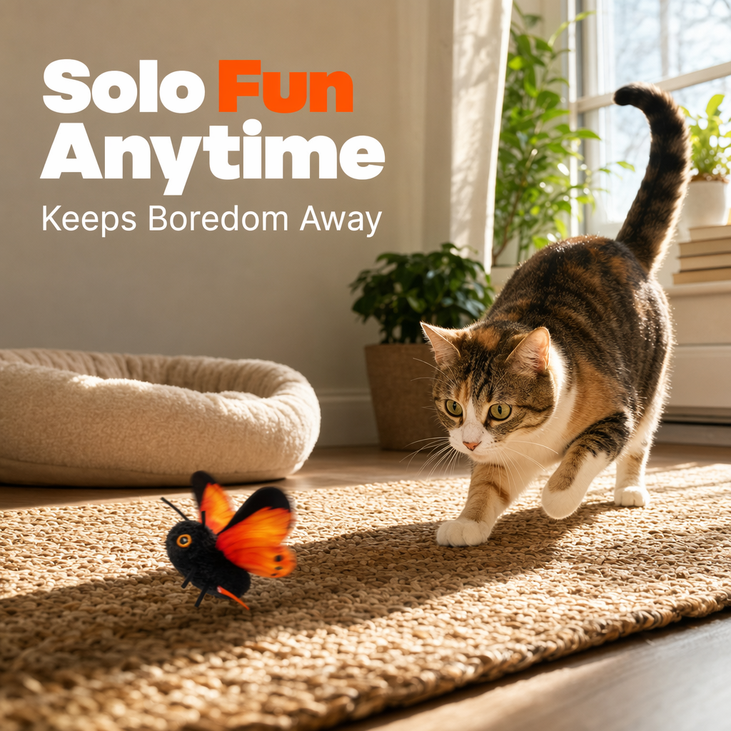 ⏳Time-Limited Special⏰Smart Sensing Flapping Butterfly Toy for Cats