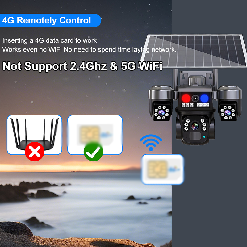 🔋 ¡50% DESCUENTO – Cámara de Vigilancia Solar Inalámbrica – 3 Objetivos, 3 Imágenes Simultáneas, Visión Nocturna, IP66 – Perfecta para Casa y Jardín ☀️