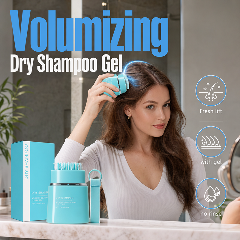 ⏰ 50% OFF🧴 Gel Champú Seco Sin Enjuague con Peine Integrado – ¡Cabello Fresco en 2 Minutos, Sin Agua! 💆‍♀️