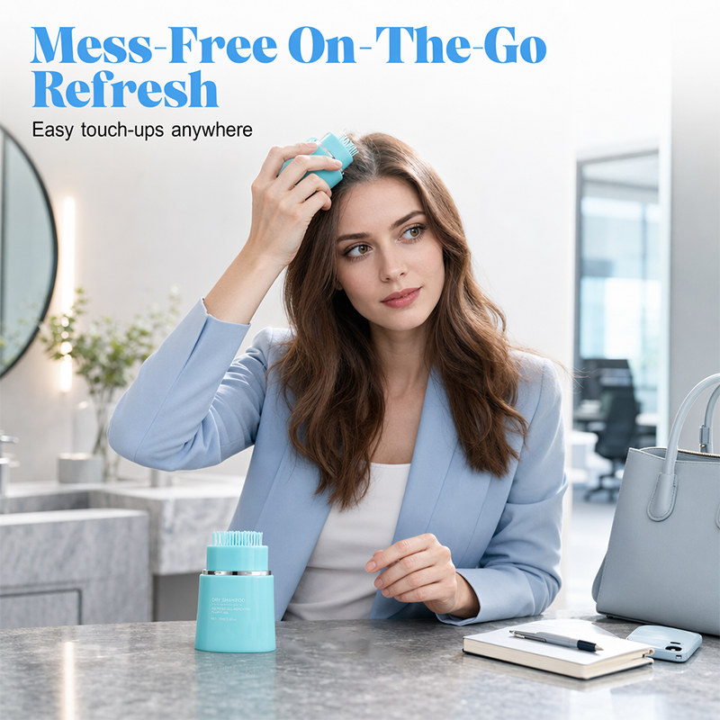 ⏰ 50% OFF🧴 Gel Champú Seco Sin Enjuague con Peine Integrado – ¡Cabello Fresco en 2 Minutos, Sin Agua! 💆‍♀️