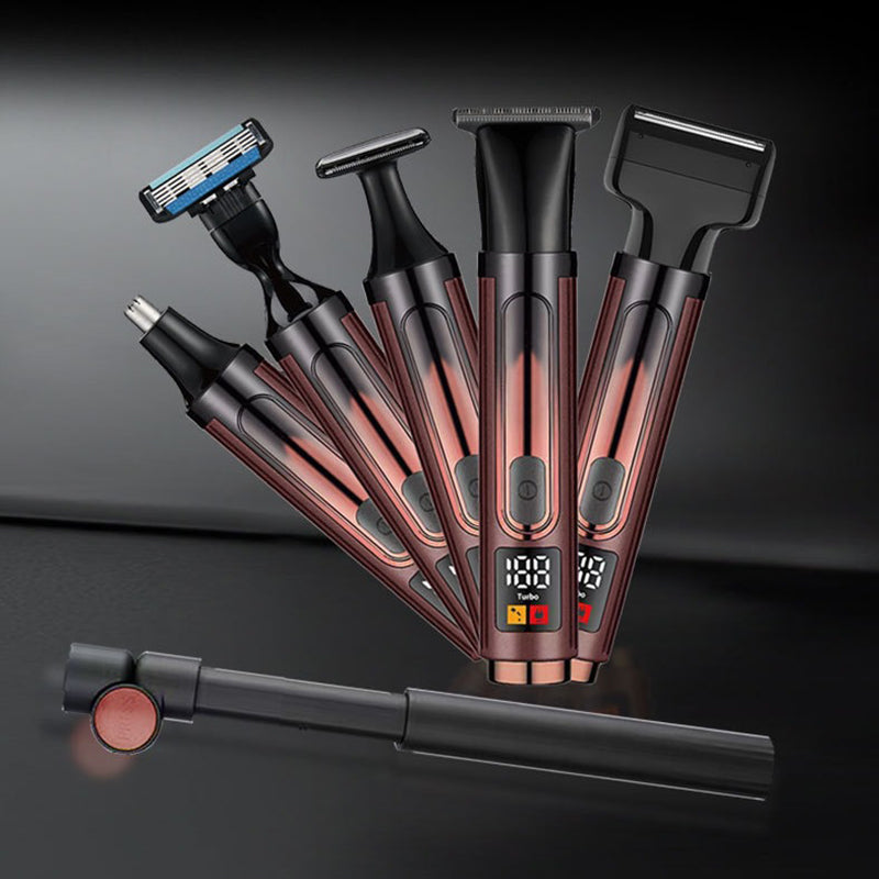 ✂️ ¡50% DE DESCUENTO AHORA! 💪 Kit de peluquería 4 en 1 – Navaja de afeitar, recortadora, corta nariz y cuerpo con pantalla 🔋 LED