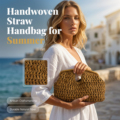 👜 50% OFF NOW! 🏆 Handwoven straw handbag for women – Natural, lightweight, and spacious – Perfect for the beach, summer outings, or the farmers' market – Boho-chic 🌾