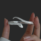 🎉 ¡TIEMPO LIMITADO 50% OFF! 🐍 Pulsera Brazalete Vintage de Serpiente – Brazalete Abierto Ajustable con Detalles de Escamas Texturizadas y Ojos Verdes ✨
