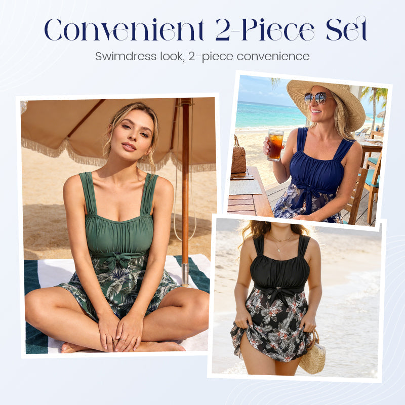 Tankini con Falda – Control de Abdomen y Talla Grande