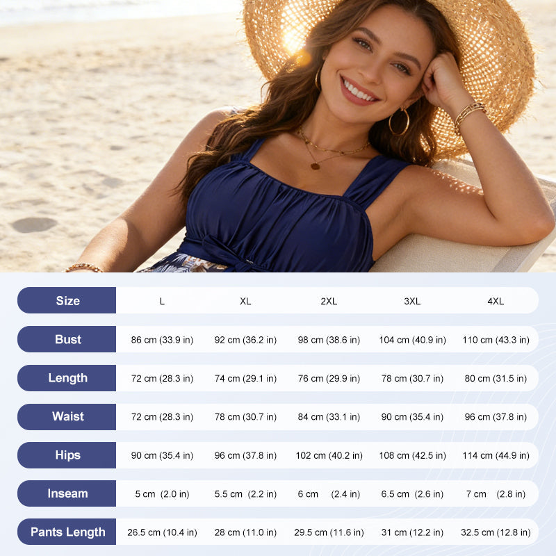 Tankini con Falda – Control de Abdomen y Talla Grande