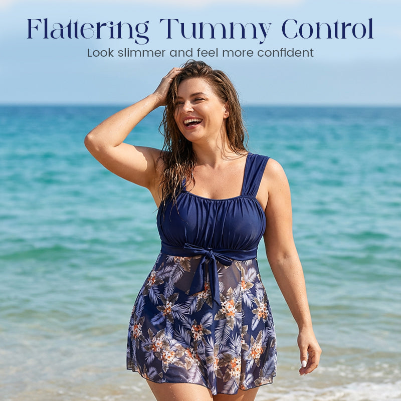 Tankini con Falda – Control de Abdomen y Talla Grande