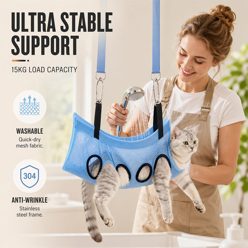 ⏳¡50 % de DESCUENTO por Tiempo Limitado!⏰Cama Plegable 2 en 1 para el Aseo de Mascotas 🐱🐶🛋️