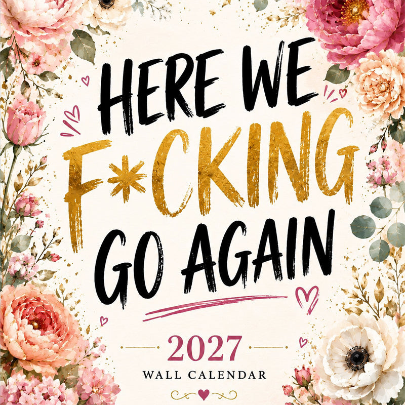 📅 PROMO FLASH 50% DE RÉDUCTION ! 😂 Calendrier Mural Sarcastique 2027 – Aquarelles Florales + Citations Pleines d’Esprit, Papier Résistant, Anti-Décoloration, 200g, Idéal Cadeau Bureau/Maison 🏆