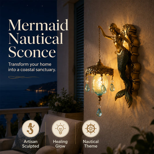 🧜‍♂️ Aplique de pared vintage con diseño de sirena 🏘️ Para uso interior y exterior