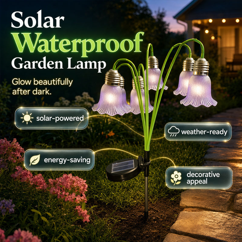 Luces Solares de Flores para Decoración de Jardín Exterior