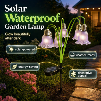 Luces Solares de Flores para Decoración de Jardín Exterior