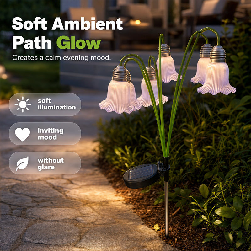 Luces Solares de Flores para Decoración de Jardín Exterior