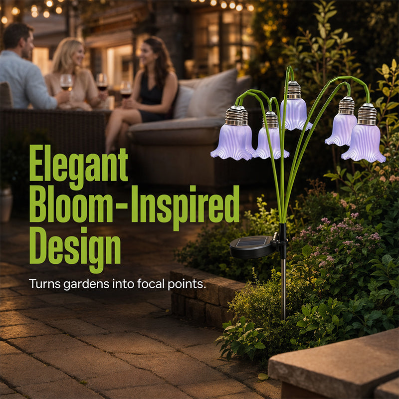 Luces Solares de Flores para Decoración de Jardín Exterior