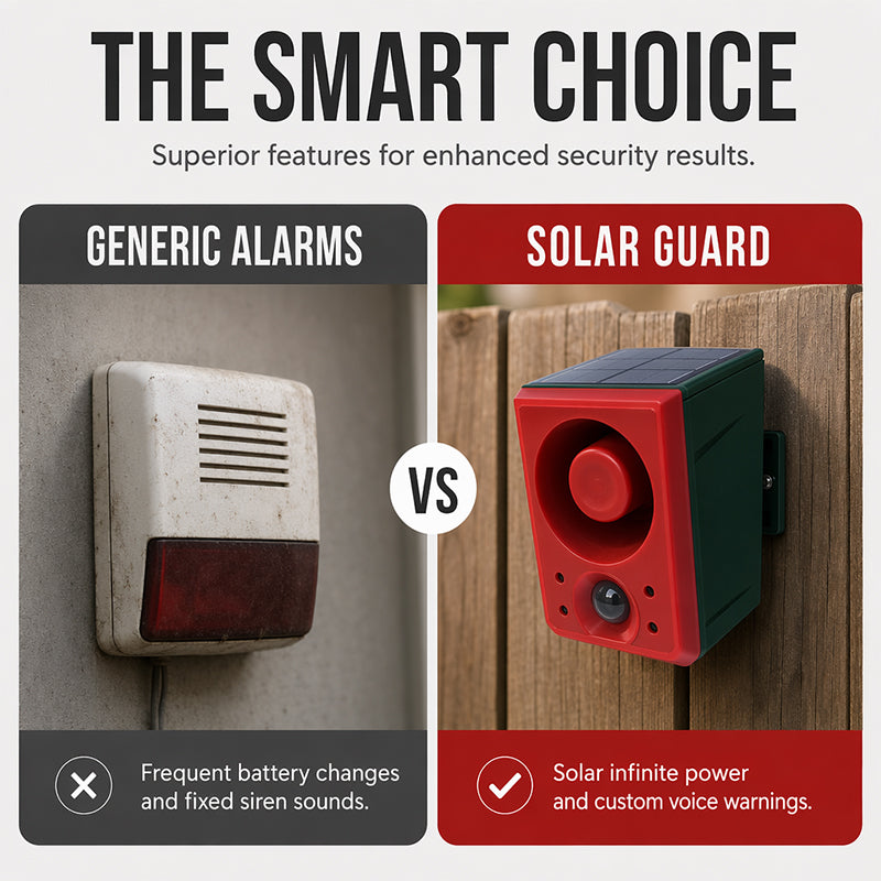 ☀️ ¡50% DE DESCUENTO POR TIEMPO LIMITADO! ⚡ Luz Solar de Seguridad con Alarma de Movimiento – Resistente al agua, Alerta potente, Energía solar ✨