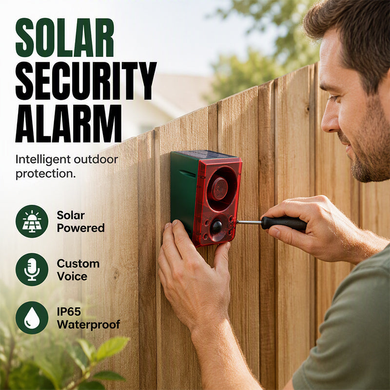 ☀️ ¡50% DE DESCUENTO POR TIEMPO LIMITADO! ⚡ Luz Solar de Seguridad con Alarma de Movimiento – Resistente al agua, Alerta potente, Energía solar ✨