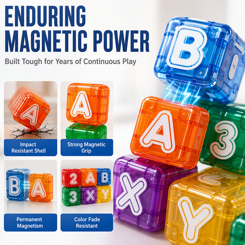 📚 Build Words, Count & Create – 40-Piece Magnetic Alphabet & Number Set. Durable & Easy to Store. Free UK Delivery