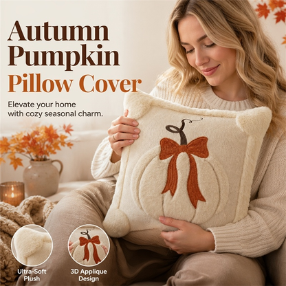 Cozy Pumpkin Throw Pillow Cover 