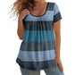🏖️Venta de Verano 50% OFF🏝️👚Top Casual de Talla Grande con Bloques de Color para Mujer✨
