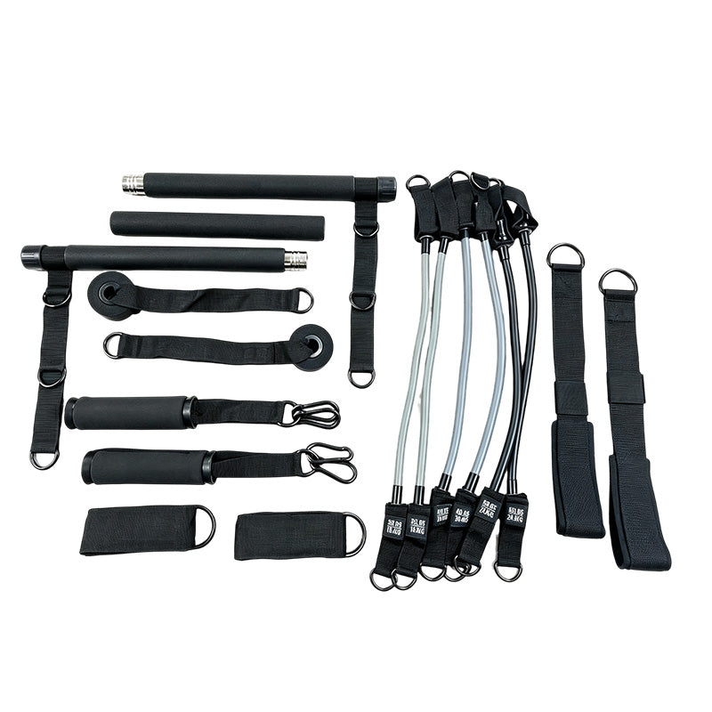 Kit de Barra de Pilates Portátil con 6 Bandas de Resistencia