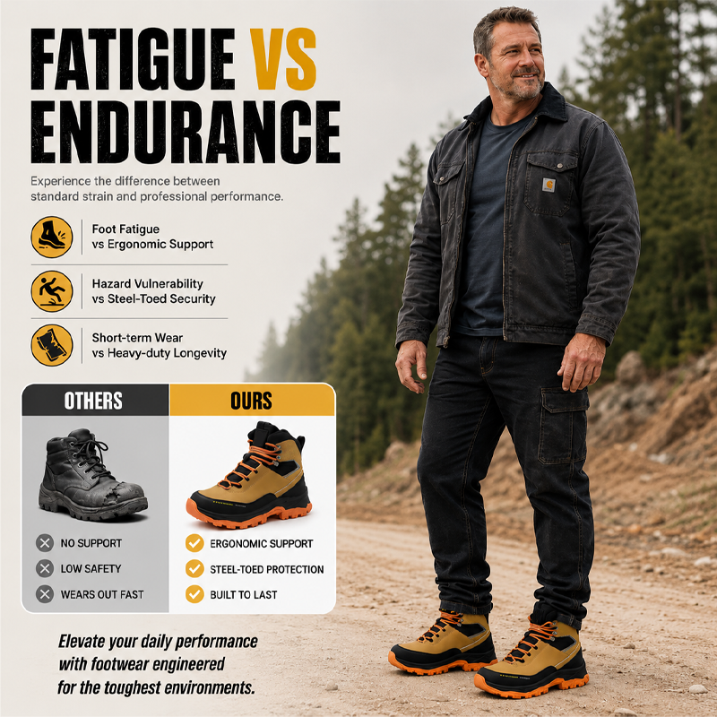 🎁2026 Nuevos Lanzamientos 50% OFF💥Zapatos de Seguridad con Punta de Acero – Resistentes a Perforaciones, Protectores y Cómodos para el Trabajo 💪