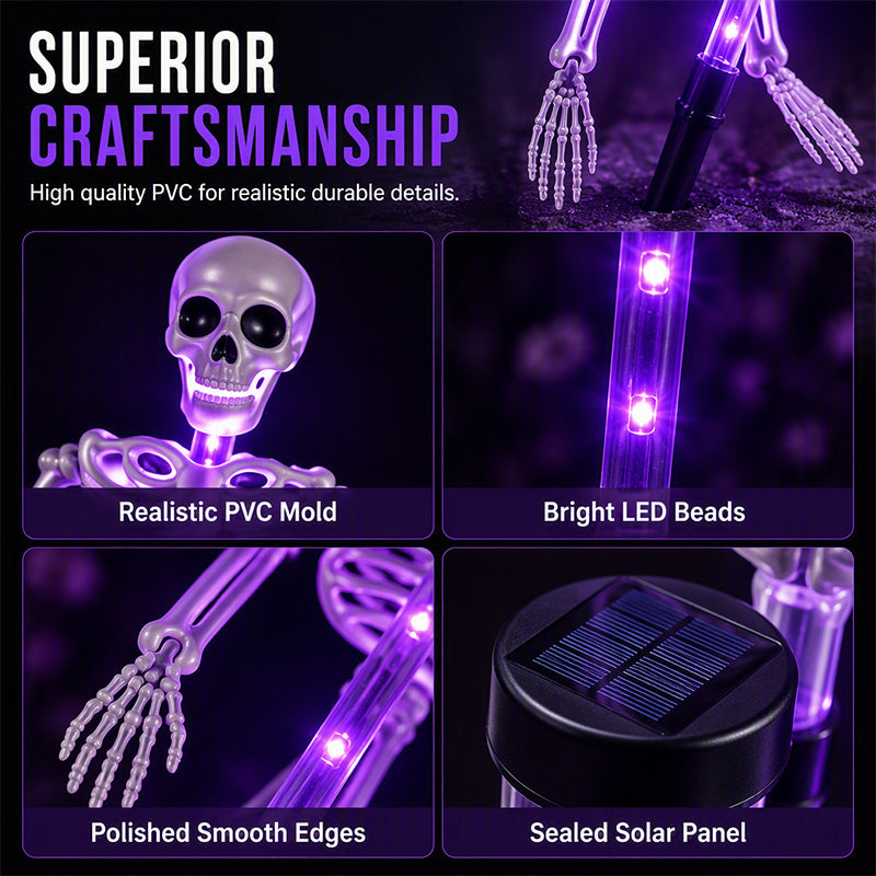 💀 HALLOWEEN HOT SALE💞50K+ SOLD!!🎃Solar Skull Garden Lights with Eerie Color-Changing Glow 👻Ideal For Haunted Yard, Porch & Walkway! 🪦💡