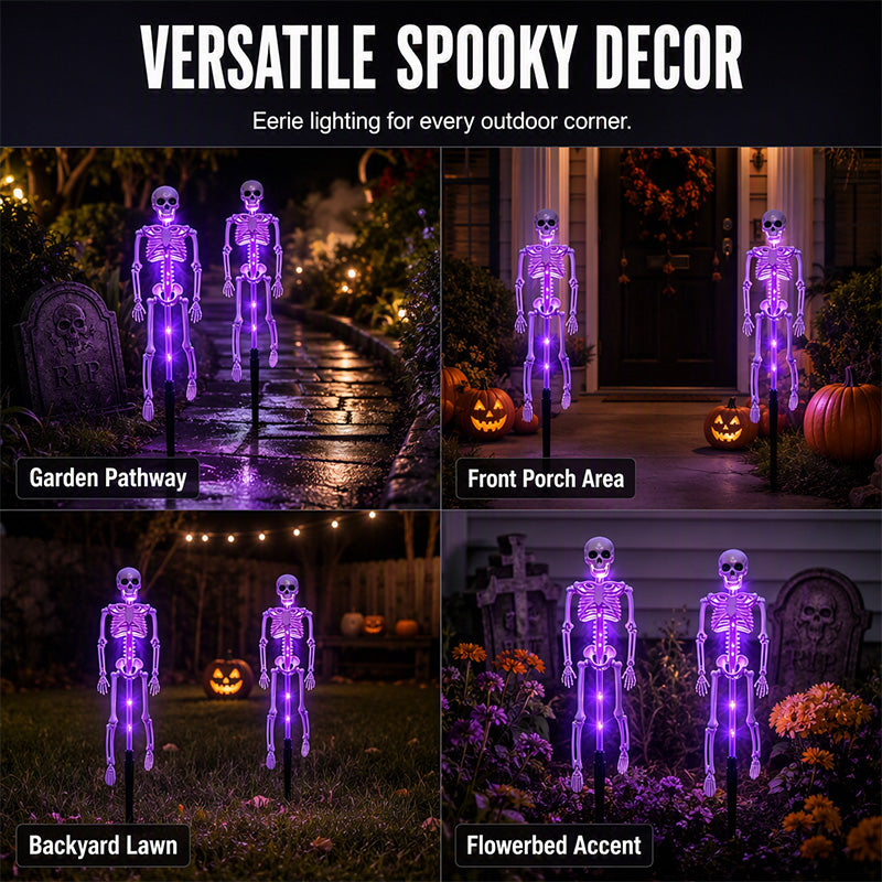 💀 HALLOWEEN HOT SALE💞50K+ SOLD!!🎃Solar Skull Garden Lights with Eerie Color-Changing Glow 👻Ideal For Haunted Yard, Porch & Walkway! 🪦💡