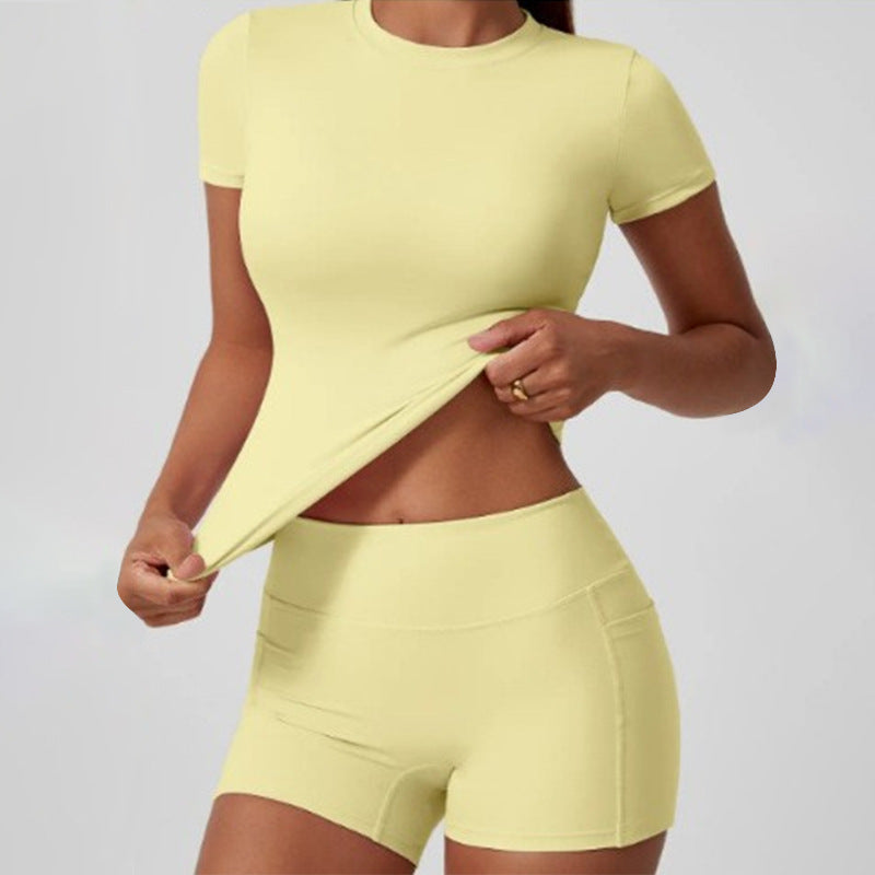 Women's High-Stretch Top and Shorts Set