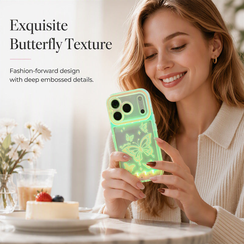 📢📢 ¡¡50% DE DESCUENTO!! ⏰ Funda para Teléfono con Mariposa Luminosa LED