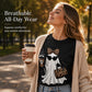 🍂🎃 Women's Halloween Graphic Tee | Cute Spooky Short Sleeve T-Shirt for Fall, Pumpkin Season & Casual Everyday Style