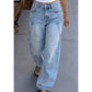 Jeans de Pierna Ancha Casual para Mujer