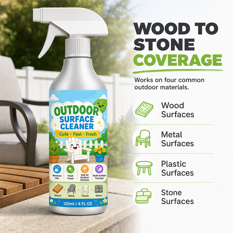 🎉 ¡TIEMPO LIMITADO 50% OFF! 🧴 Limpiador en Spray para Patios Multisuperficie – Elimina la Suciedad de Madera, Metal, Plástico y Piedra – Rápido Spray y Limpiar ✨