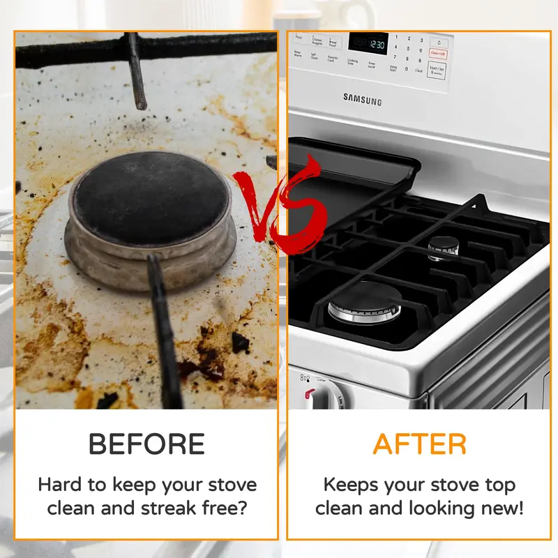 ⏳🔥¡50 % DE DESCUENTO POR TIEMPO LIMITADO! ⏰ Protectores reutilizables para los quemadores de la cocina de ga