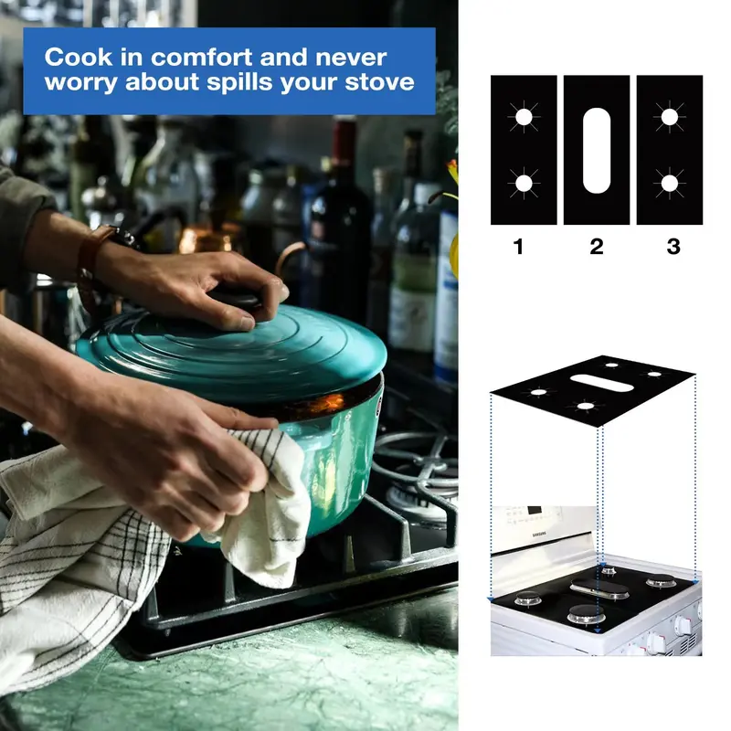 ⏳🔥¡50 % DE DESCUENTO POR TIEMPO LIMITADO! ⏰ Protectores reutilizables para los quemadores de la cocina de ga