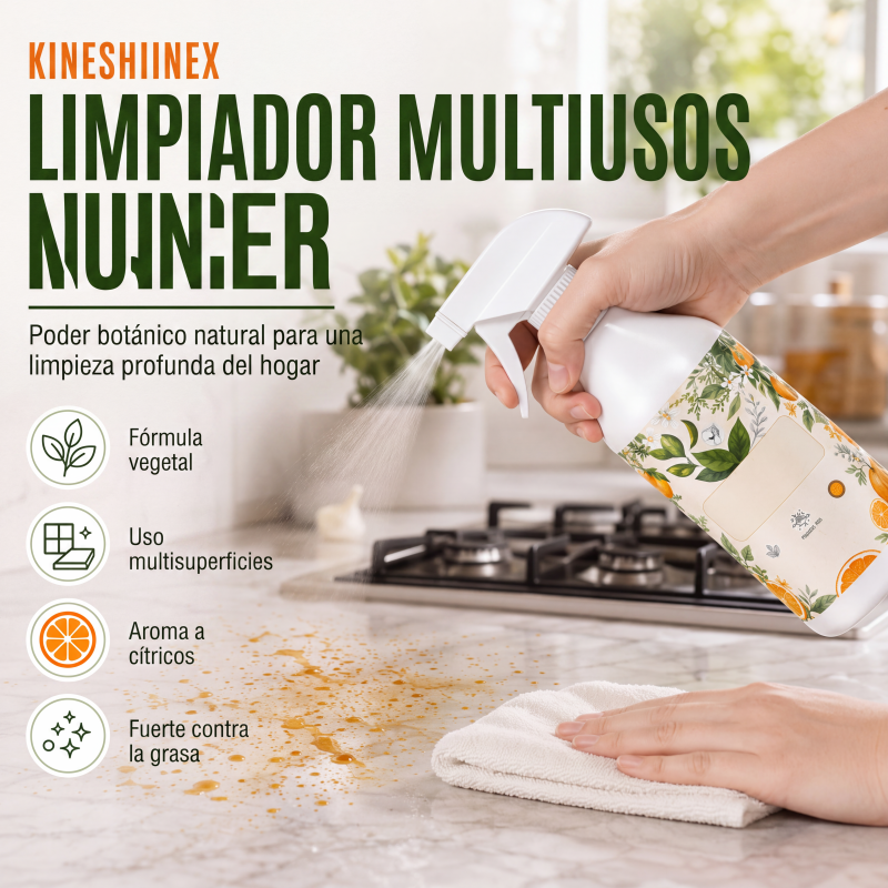 🧴🧽 Spray Desengrasante de Cocina Resistente – Potente Eliminador de Grasa para la Limpieza del Hogar