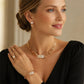 Elegante Conjunto de Joyería con Diamantes de Imitación de 4 Piezas