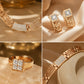 Elegante Conjunto de Joyería con Diamantes de Imitación de 4 Piezas
