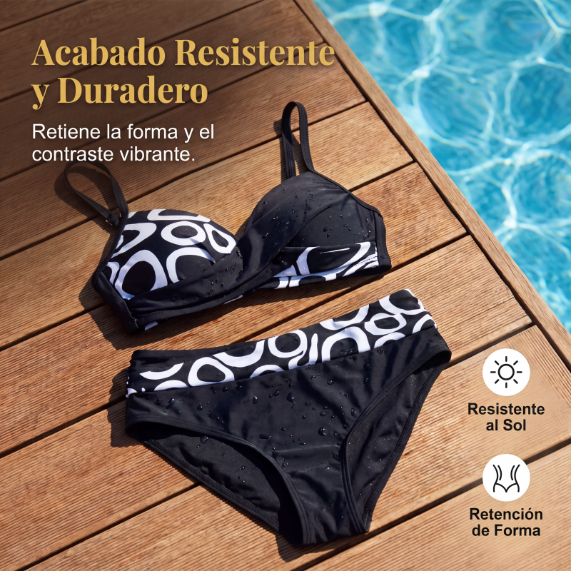 ⏰🔥 ¡OFERTA 50% OFF! 👙✨ Bikini Push-Up de Dos Piezas para Mujer – Diseño Cruzado, Figura Favorecida y Estilo Elegante de Playa 🌴💖