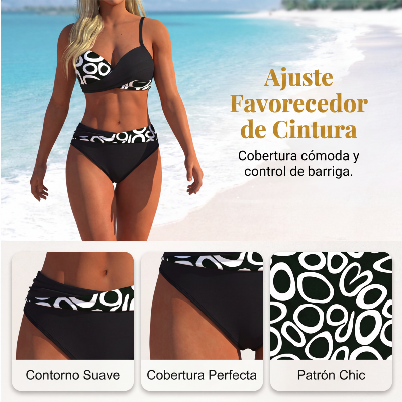 ⏰🔥 ¡OFERTA 50% OFF! 👙✨ Bikini Push-Up de Dos Piezas para Mujer – Diseño Cruzado, Figura Favorecida y Estilo Elegante de Playa 🌴💖