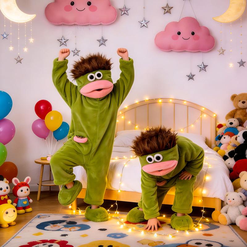 Pijama de Personaje de Felpa Coral Acogedora